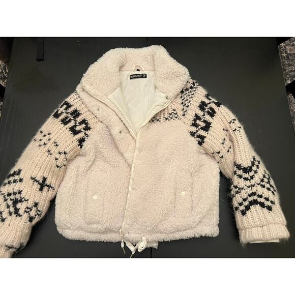 Blank NYC Feeling Cozy Sweater Sherpa Jacket, Size Medium - Picture 6 of 11